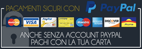 Pagamenti sicuri con PayPal - anche senza account PayPal paghi con la tua carta