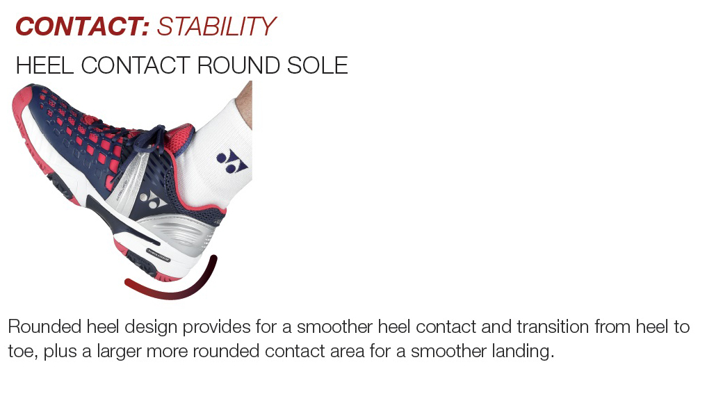 Heel contact round sole Yonex